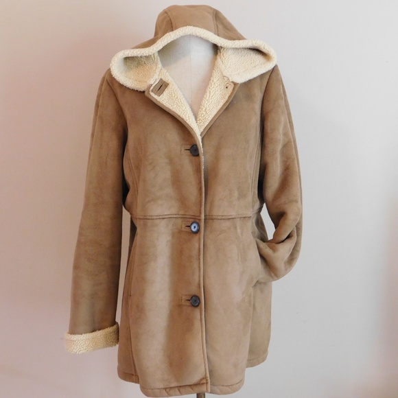 lands end shearling coat